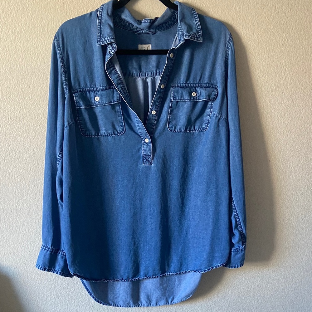 A NEW DAY Blue Denim Button-Up Shirt